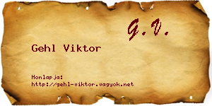 Gehl Viktor névjegykártya