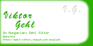 viktor gehl business card